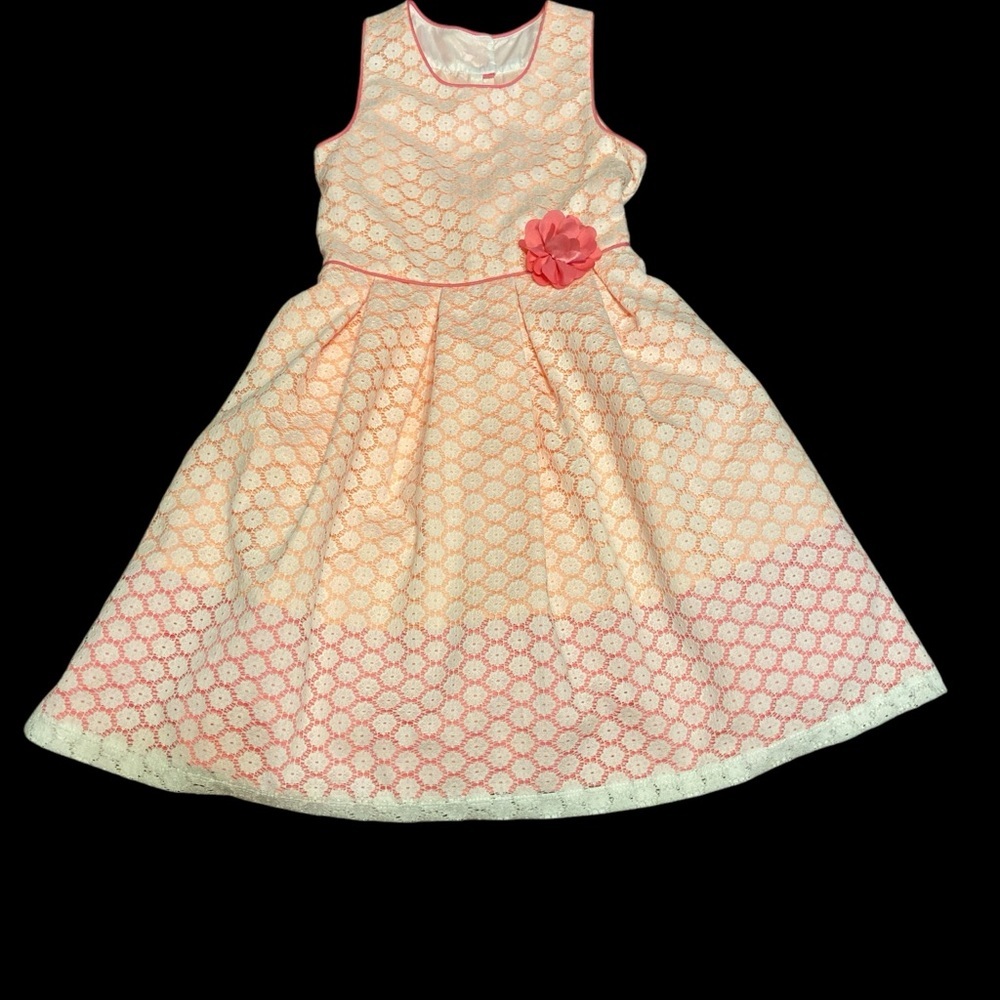 Jona Michelle peach and White Embellished dress